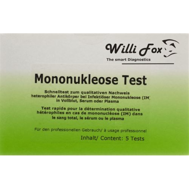 विली फॉक्स मोनोन्यूक्लिओसिस टेस्ट 5 पीसी