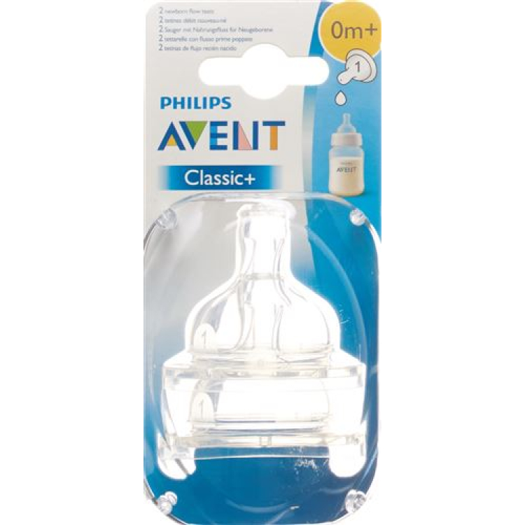 Avent Philips tétine classique 1 trou 2 pcs