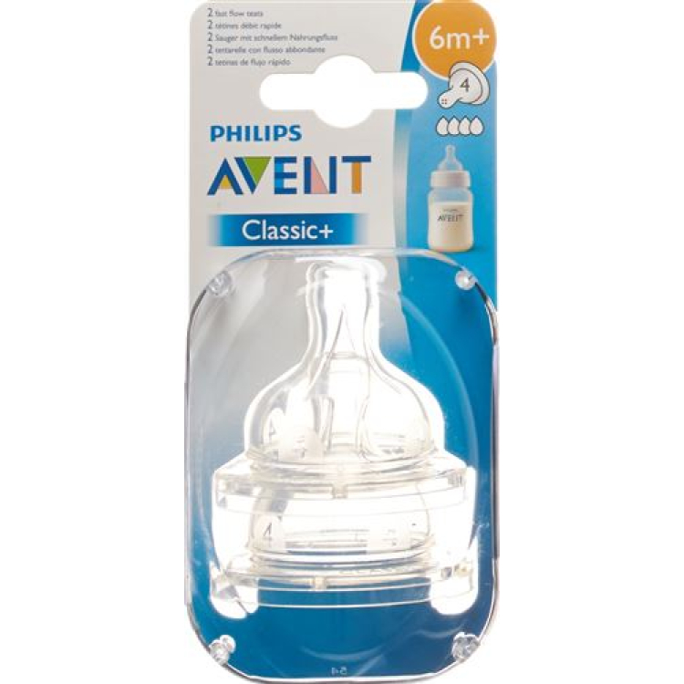 Avent Philips foro di aspirazione classico 4 2 pz