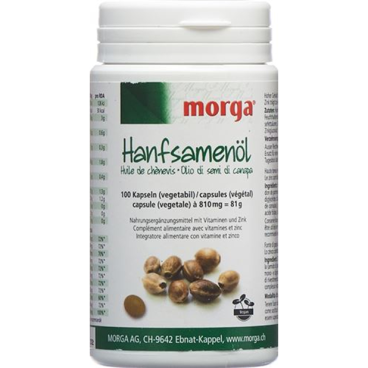 Morga Hemp Seed Oil Vegcaps 100 ភី