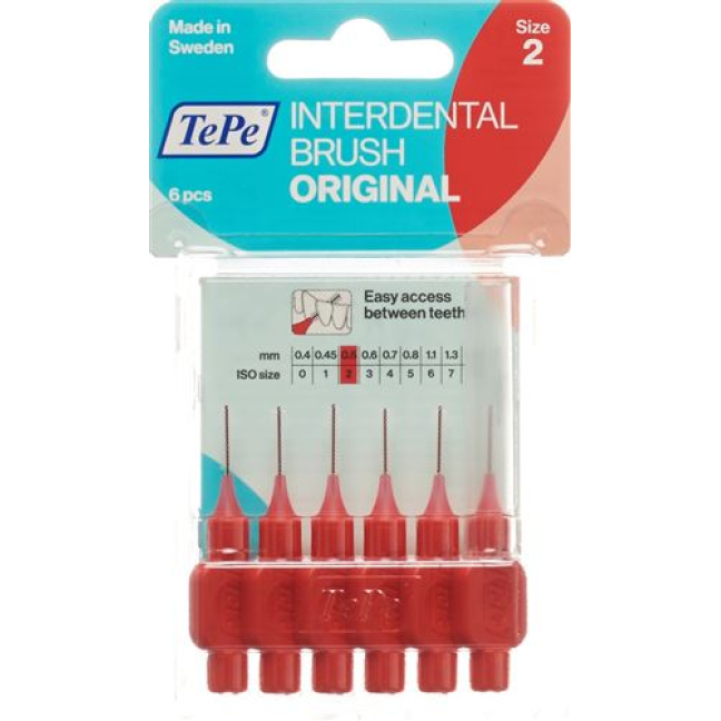 TePe Interdental Brush 0.5mm red Blist 6 бр