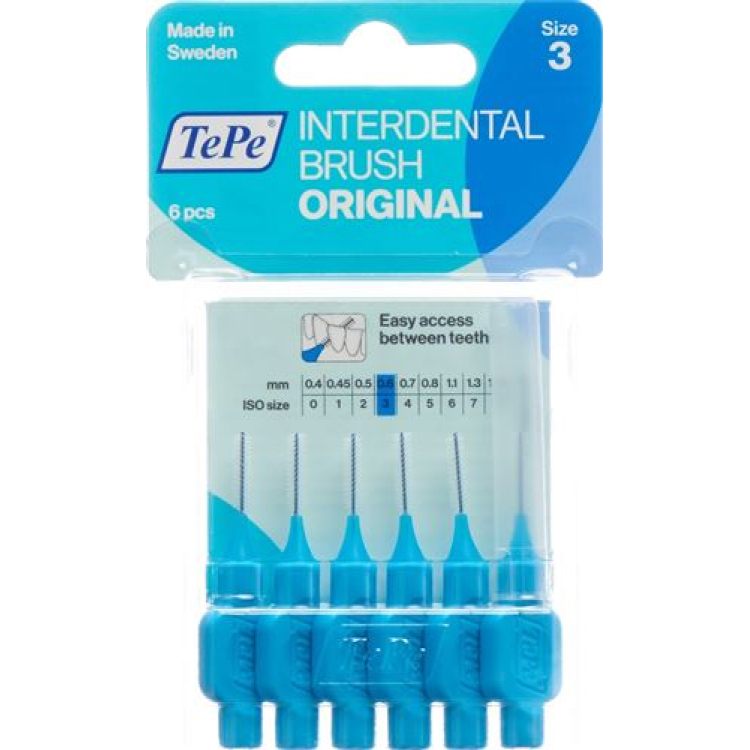 TePe interdentalna četkica 0.6mm plava blister 6 kom