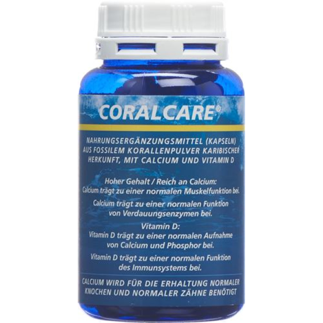 Coral Care origem caribenha com vitamina D3 Cape 1000 mg Ds 120 unid.