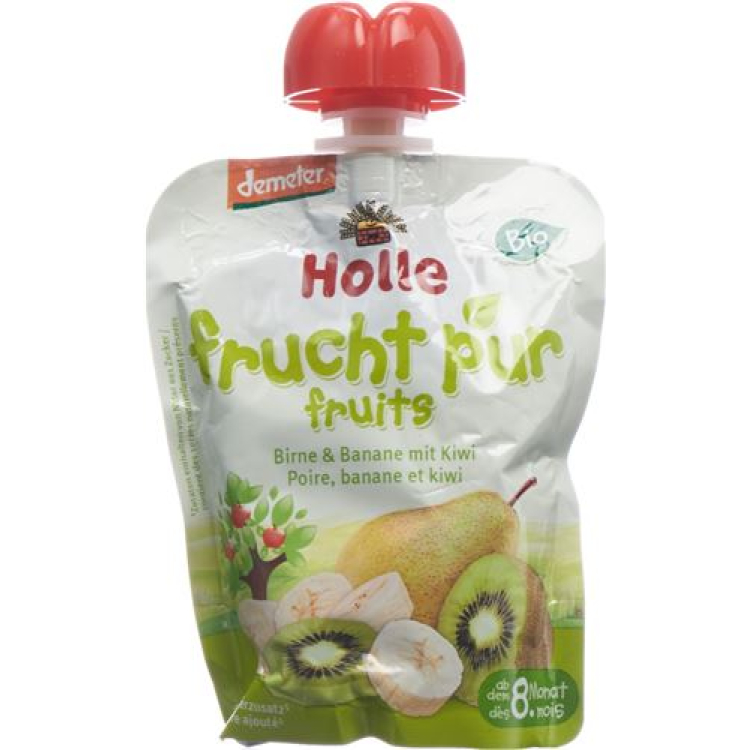 Holle Pouchy kriaušė ir bananas su kivi 90 g