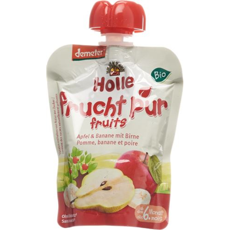 Holle Pouchy Apel & Pisang dengan Pear 90 g