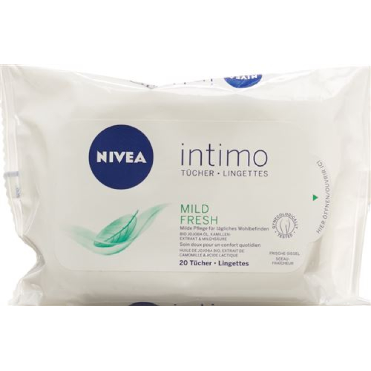 Toalhetes Nivea Intimo Natural Fresh 20 peças