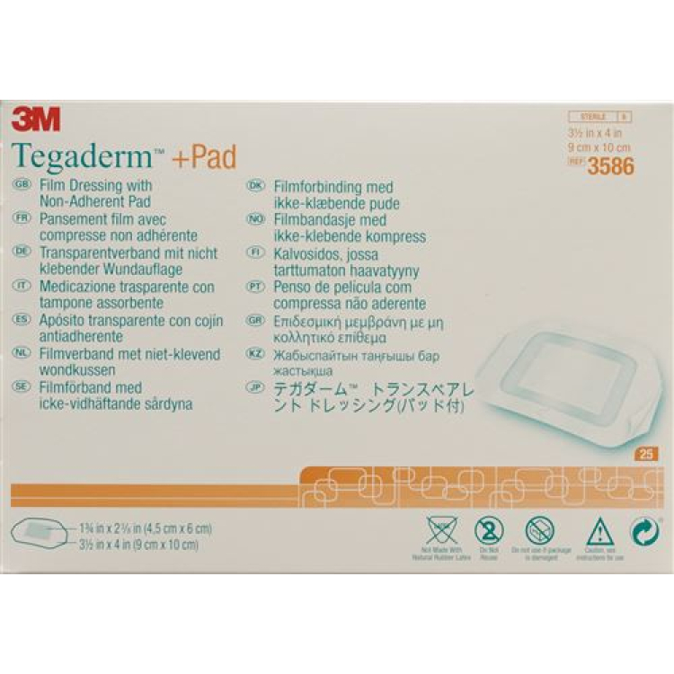 3M Tegaderm + Pad 9x10cm haavapadi 4,5x6cm 25 tk