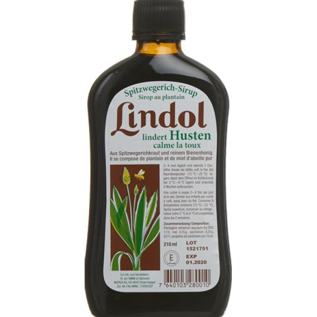 Lindol Sirop Plantain Fl 210 ml