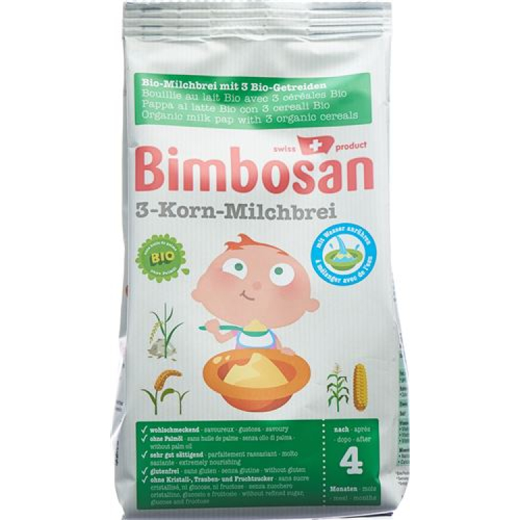 Bimbosan 3-korn Ekologisk mjölkgröt 280 g