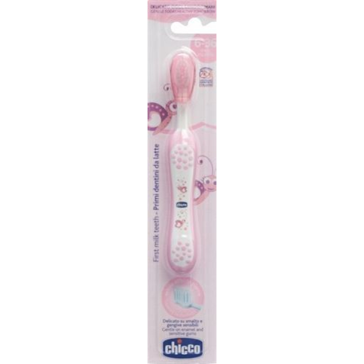 Chicco toothbrush pink 6m +