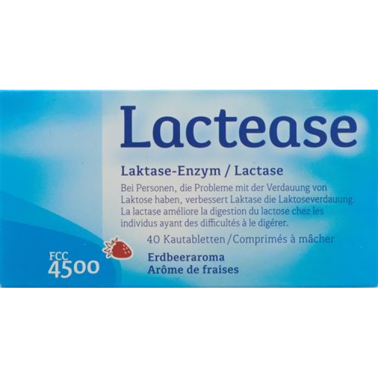 Lactease 4500 FCC chewable tablets 40 stk