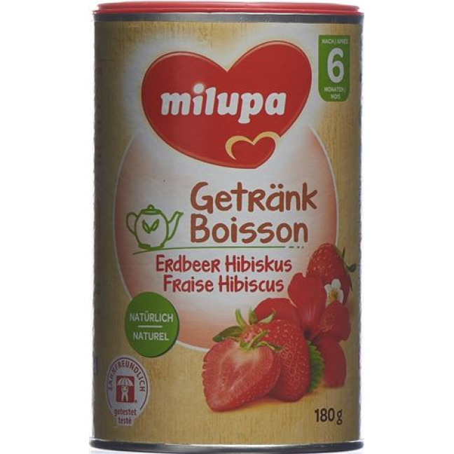 Milupa bebida de hibisco fresa despues de 6 meses 180 g