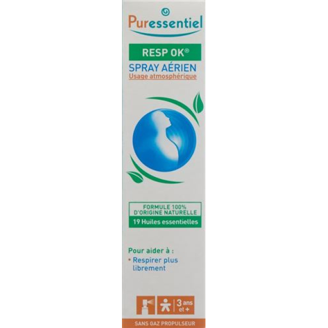 Puressentiel Spray de ar essencial para as vias respiratórias 19 óleos 20ml