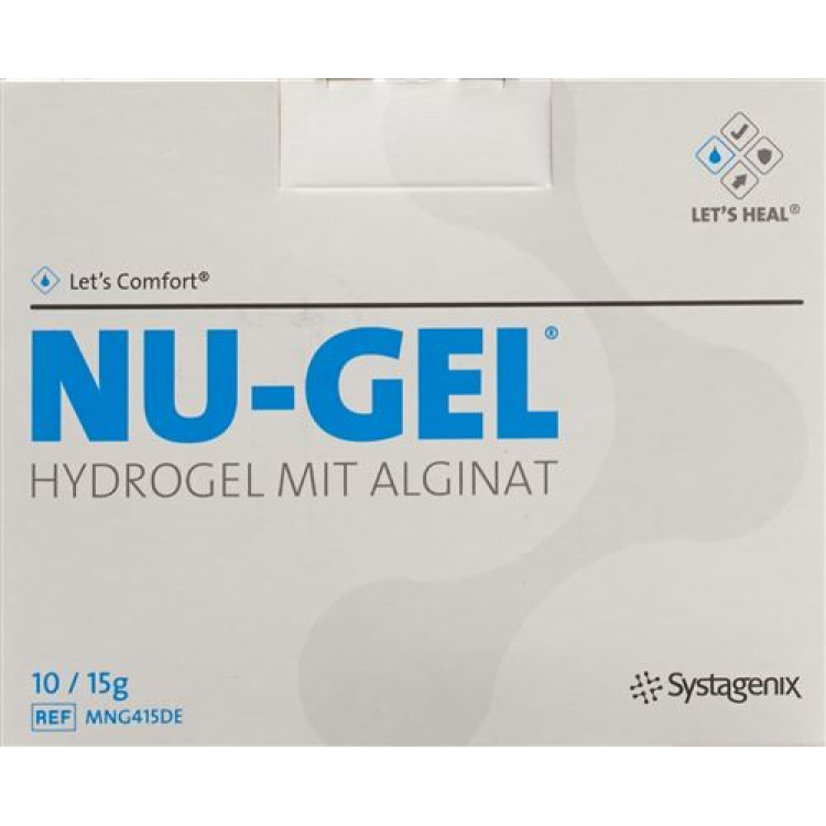 Nu Gel Hydrogel ជាមួយ Alginate 10 x 15 ក្រាម។