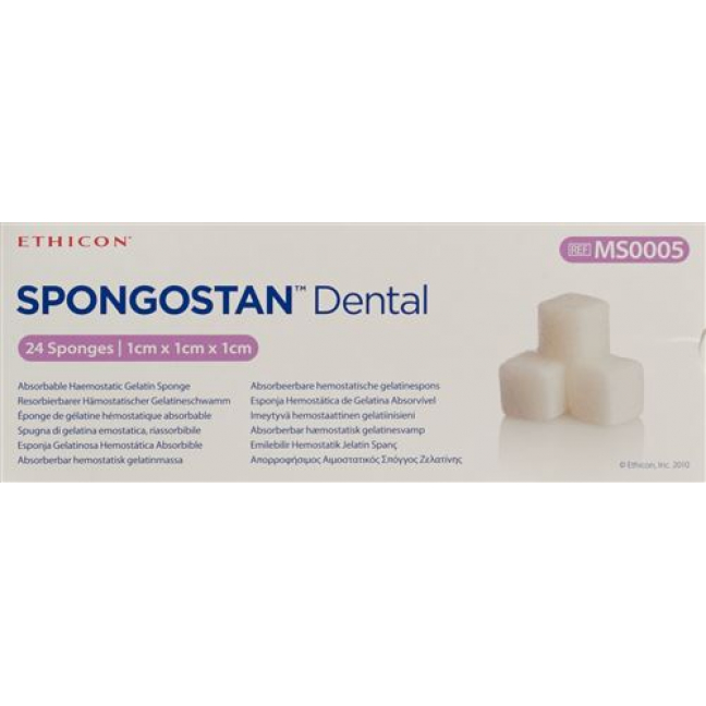 Spongostan Dental 1x1x1cm 24 kusov