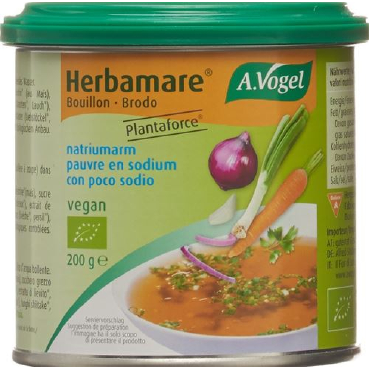 A.Vogel Herbamare Bouillon សរីរាង្គអំបិលទាប Ds 200 ក្រាម។