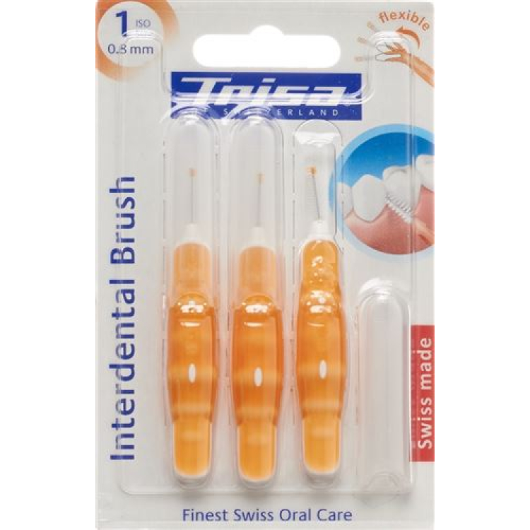 Trisa Interdental Brush ISO 1 0.8mm 3 Stk