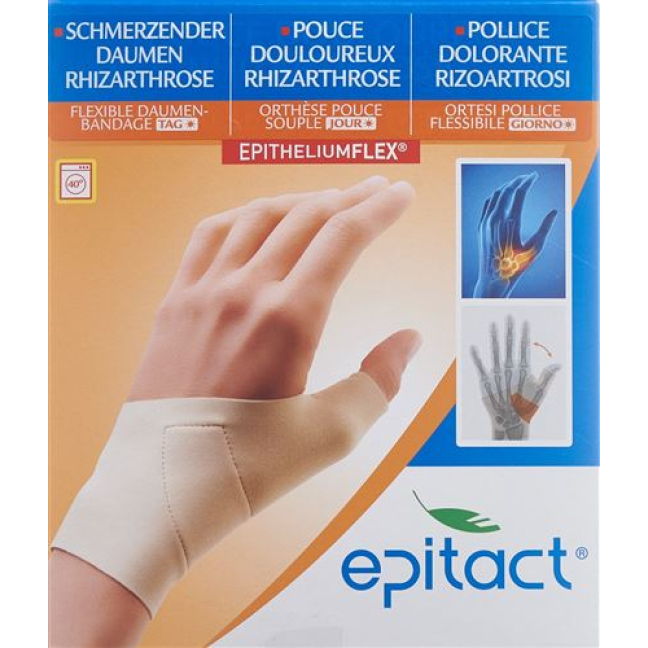 Bandagem Epitact para atividade flexível de polegar L 17-19cm esquerdo