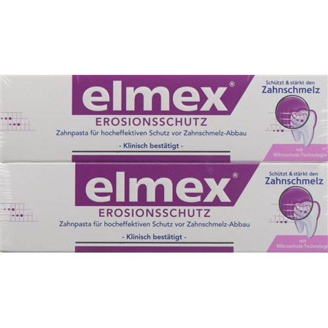 elmex PROTECCIÓN CONTRA LA EROSIÓN pasta dentífrica Dúo 2 x 75 ml