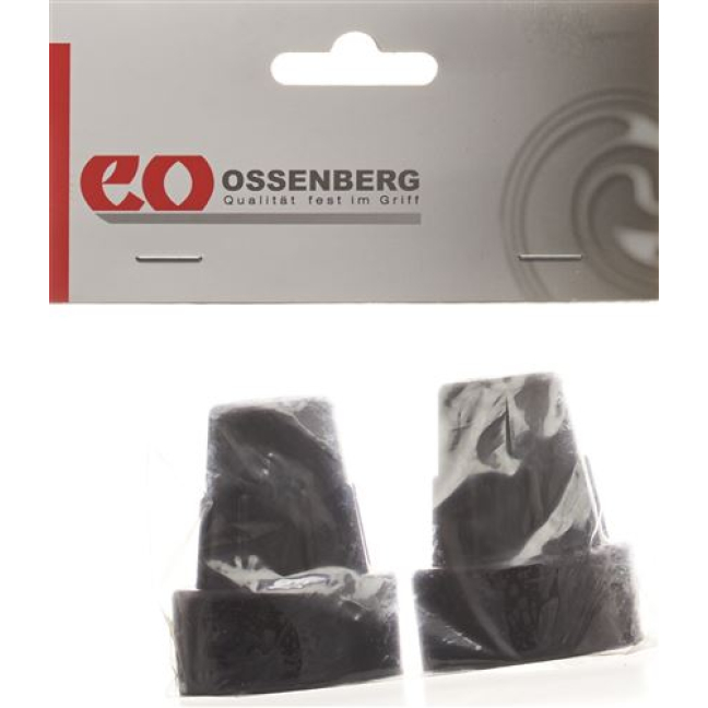 Ossenberg kainalosauvakapseli Pivoflex 16mm musta yksi pari
