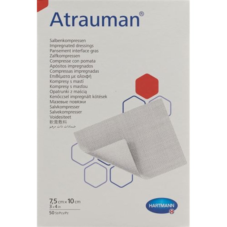 ATRAUMAN zalfkompressen 7,5x10cm steriel 50 st