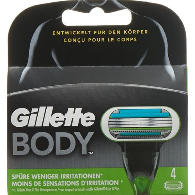 Gillette Body Systermklingen 4 عدد