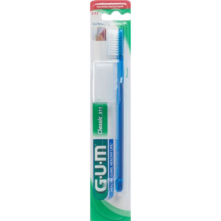 GUM SUNSTAR CLASSIC toothbrush full soft 3 rows