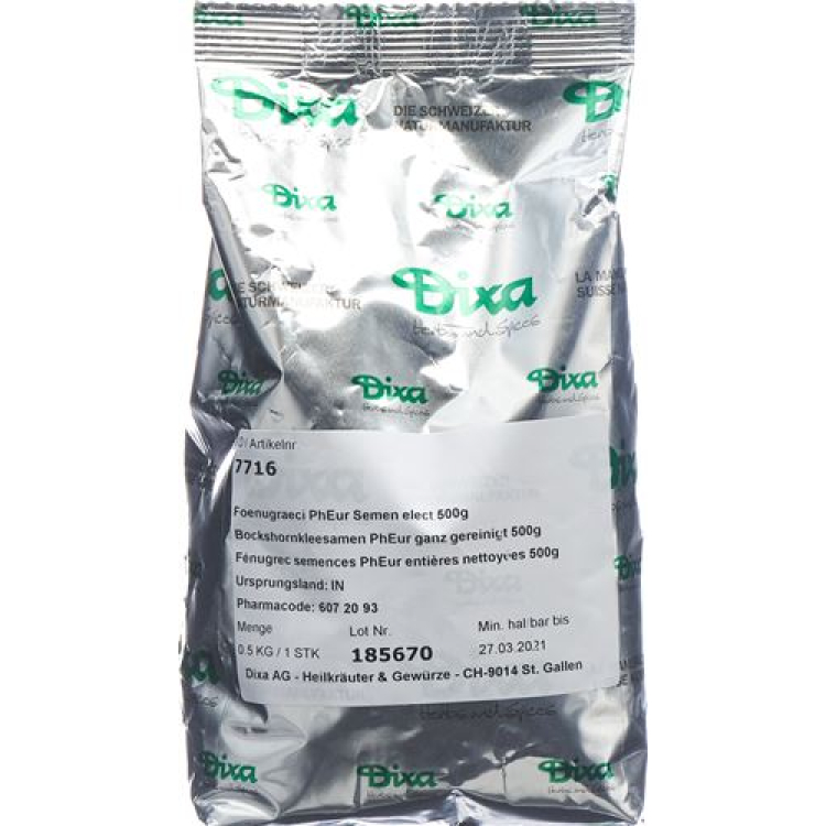 Dixa fenugreek seeds PhEur whole cleaned 500 g