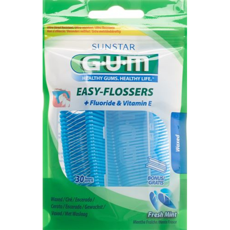 GUM SUNSTAR 890 Easy Flosser nić dentystyczna 30 szt