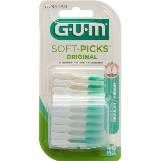 GUM SUNSTAR 632 Soft bristles picks Regular 40 հատ