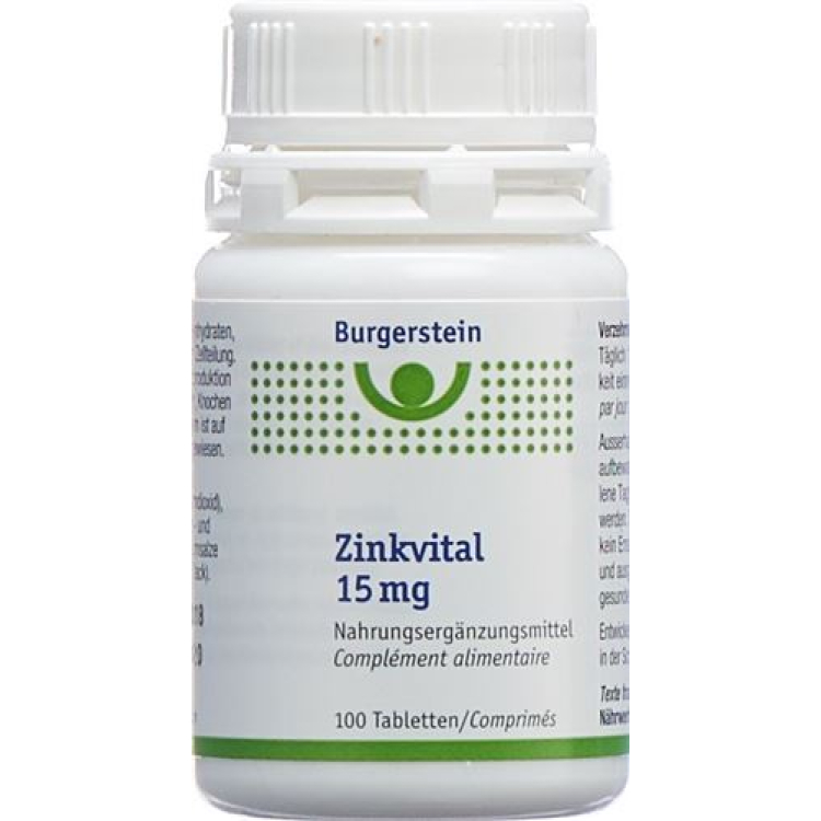 Burgerstein Zincvital 15 mg 100 tabliet