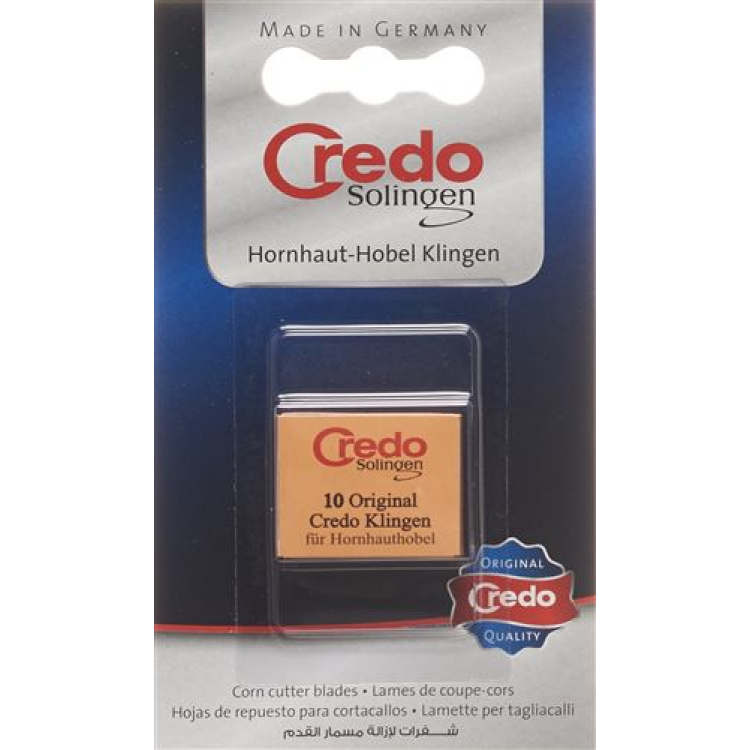 កាំបិតជំនួស CREDO Hornhauthobel blister 10 កុំព្យូទ័រ