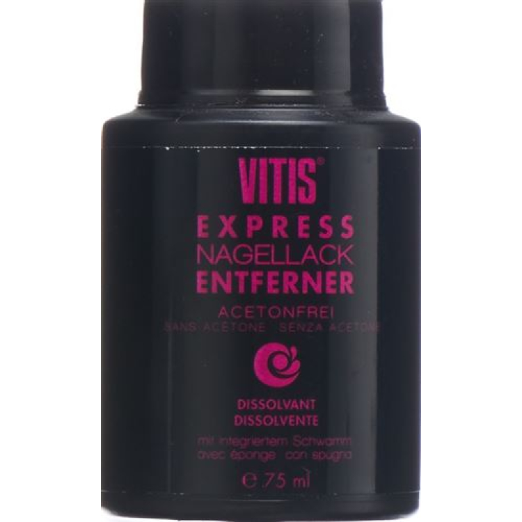 Vitis EXPRESS nagellakremover zonder aceton met sponsje 75 ml