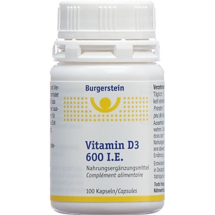 Burgerstein Vitamin D3 caps 600 TV 100 vnt