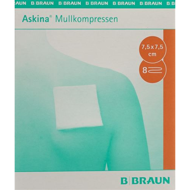 Askina gauze compress 7.5cmx7.5cm სტერილური 25 ტომარა 2ც.