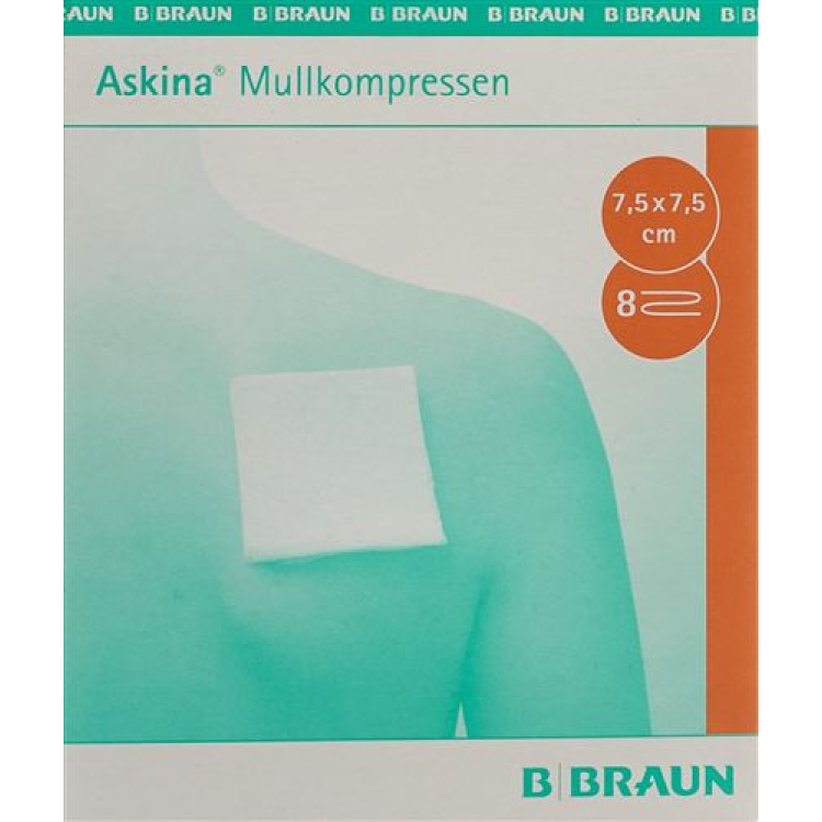 Askina géz borogatás 7,5cmx7,5cm steril 25 zacskó 2 db