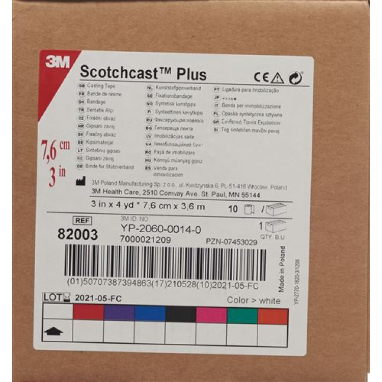 3M Scotch ™ Plus 7.5cmx3.65m white 10 pcs