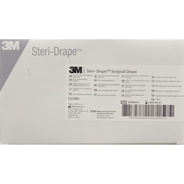 ក្រណាត់ប៉ាក់ 3M Steri Drape ជាមួយតំបន់ adhesive 66x57cm 25pcs