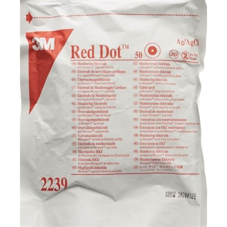 3M Red Dot ECG electrodes Micropore មនុស្សពេញវ័យប្រហែល 50 កុំព្យូទ័រ