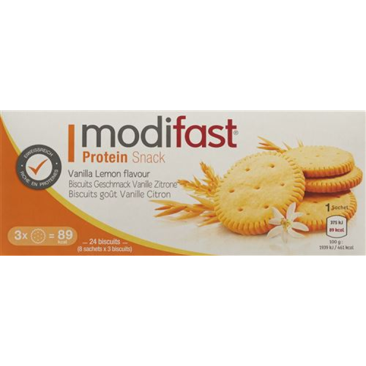 Modifast protein snack Biscuit vanilla Citron 8 x 19.5 g