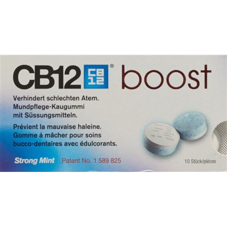 CB12 boost žuvačka na starostlivosť o ústnu dutinu Strong Mint 10 ks