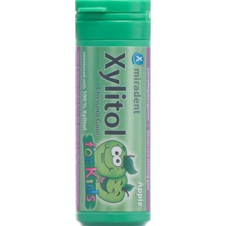 ស្ករកៅស៊ូ Miradent xylitol for Kids apple 30pcs