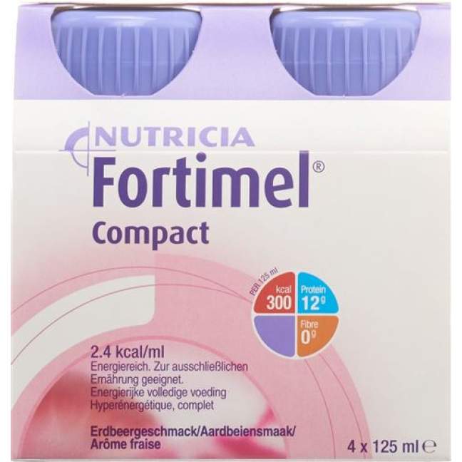 Fortimel Compact fraise 4 Fl 125 ml