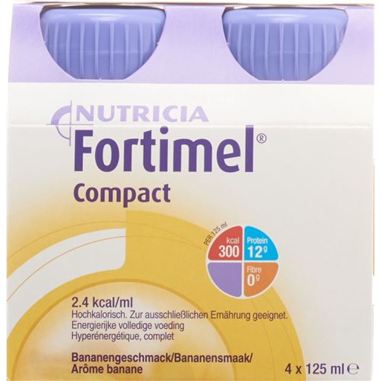 Fortimel Compact banaan 4 Fl 125 ml