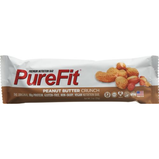 PureFit Protein Bar Peanut Butter 100% Vegan 57g