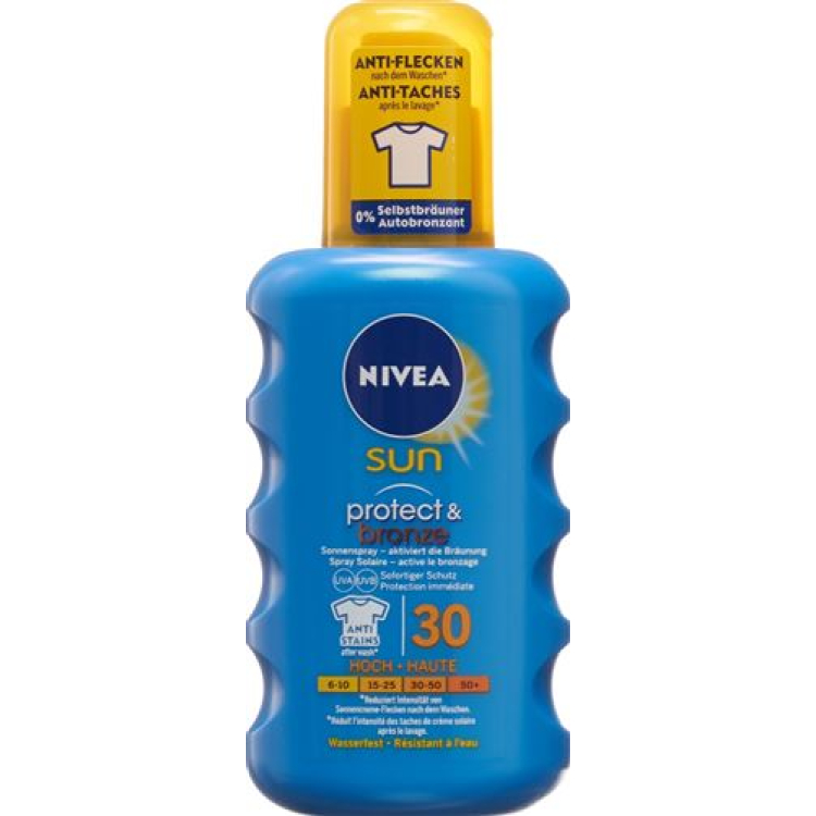 Nivea Sun Protect & Bronze нарны шүршигч LSF 30 нь арьсыг идэвхжүүлдэг