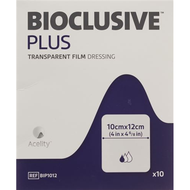 Bioclusive Plus fóliový obväz 10x12cm sterilný 10 ks