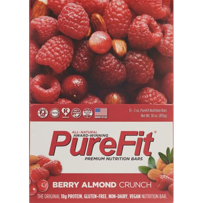PureFit Protein Bar Berry 100% Vegán 15 x 57g