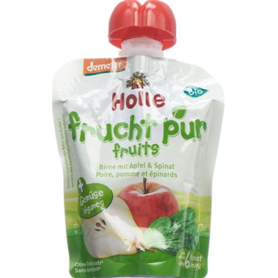 Holle pouchy pear äppel och spenat 90 g