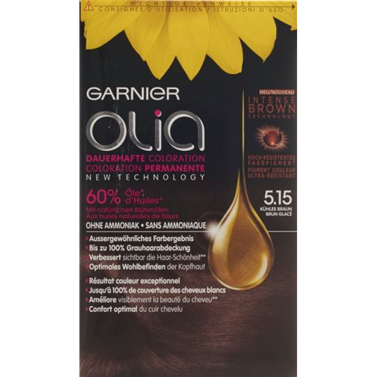 Colore dei capelli Olia 5.15 castano freddo